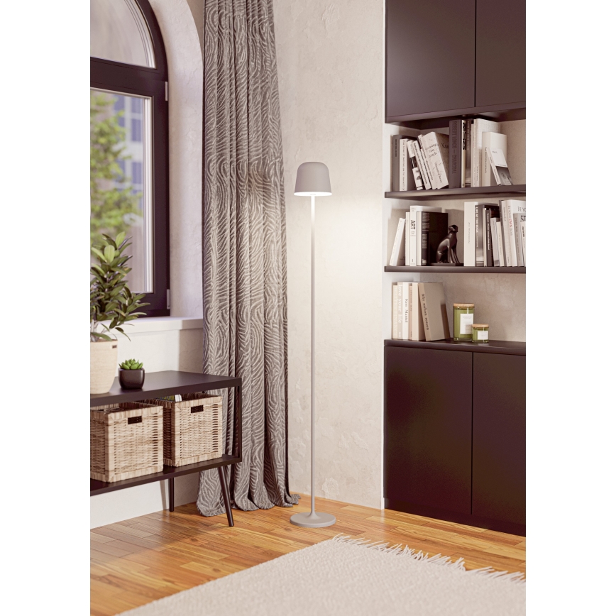Eglo - LED Hämardatav väli laetav põrandalamp LED/4,3W/5V 2400/3000/4000K IP54 hall