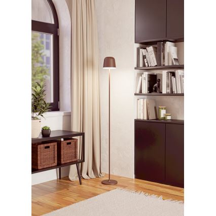 Eglo - LED Hämardatav väli laetav põrandalamp LED/4,3W/230V 2400/3000/4000K IP54 pruun