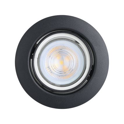 Eglo - KOMPLEKT 3x LED Süvistatav valgusti 1xGU10/4W/230V must