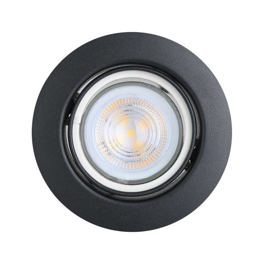 Eglo - KOMPLEKT 3x LED Süvistatav valgusti 1xGU10/4W/230V must