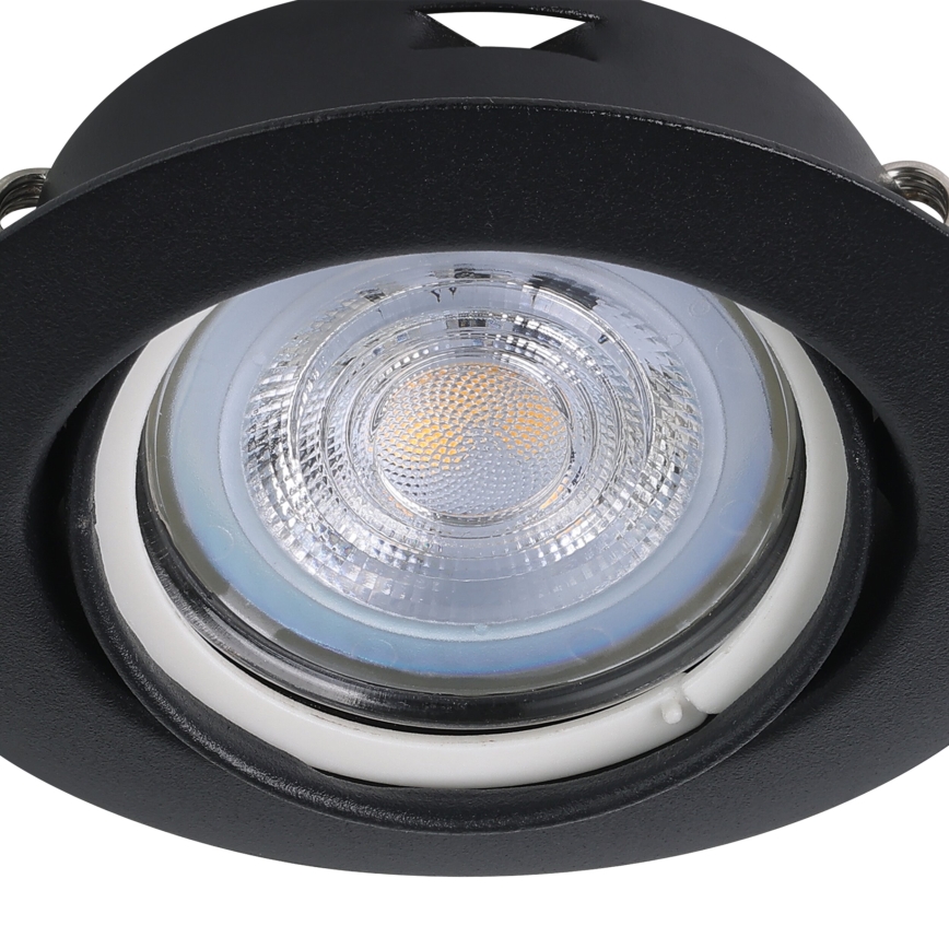 Eglo - KOMPLEKT 3x LED Süvistatav valgusti 1xGU10/4W/230V must