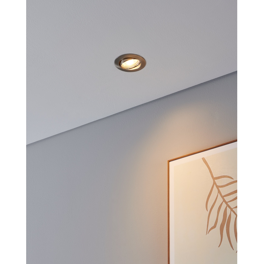 Eglo - KOMPLEKT 3x LED Süvistatav valgusti 1xGU10/4W/230V matt kroom