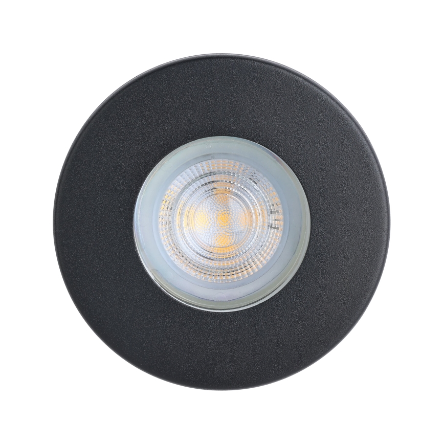 Eglo - KOMPLEKT 3xLED Süvistatav valgusti vannituppa 1xGU10/4W/230V IP44 must
