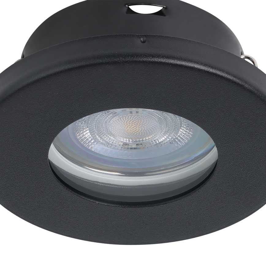Eglo - KOMPLEKT 3xLED Süvistatav valgusti vannituppa 1xGU10/4W/230V IP44 must