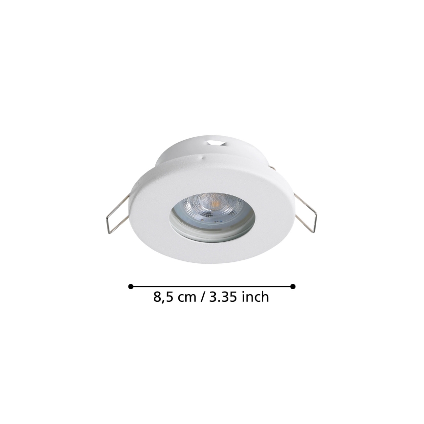 Eglo - KOMPLEKT 3xLED Süvistatav valgusti vannituppa 1xGU10/4W/230V IP44 valge
