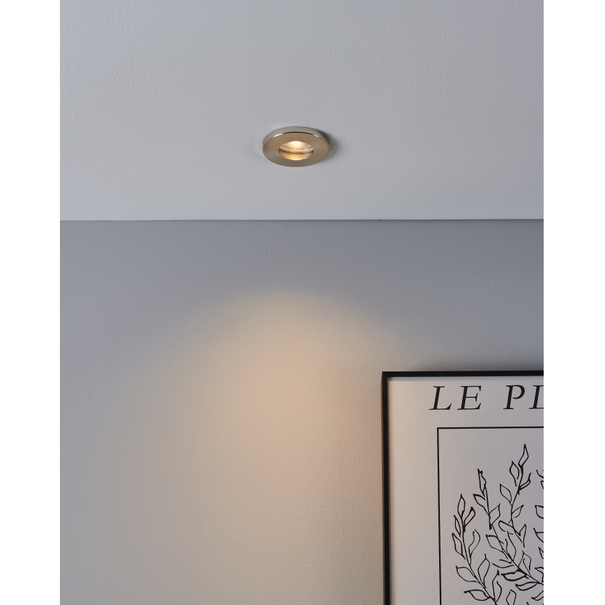 Eglo - KOMPLEKT 3xLED Süvistatav valgusti vannituppa 1xGU10/4W/230V IP44 matt kroom