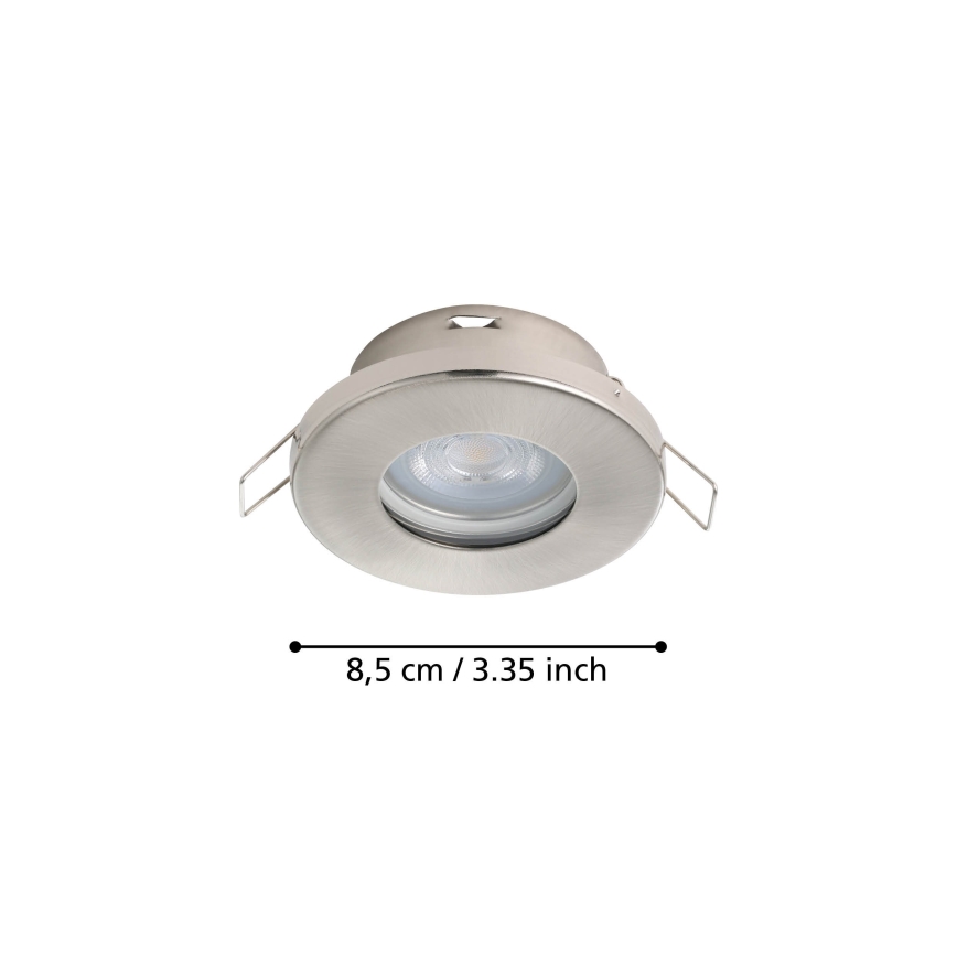 Eglo - KOMPLEKT 3xLED Süvistatav valgusti vannituppa 1xGU10/4W/230V IP44 matt kroom