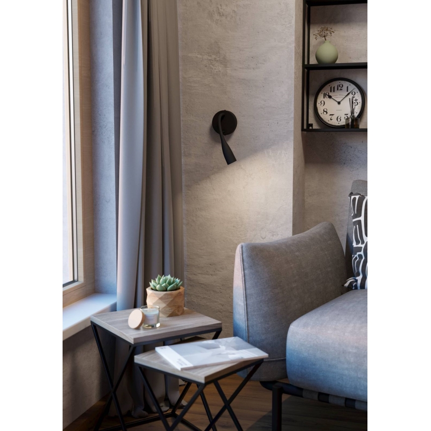 Eglo - painduv LED-seinavalgusti LED/3,8W/230V must