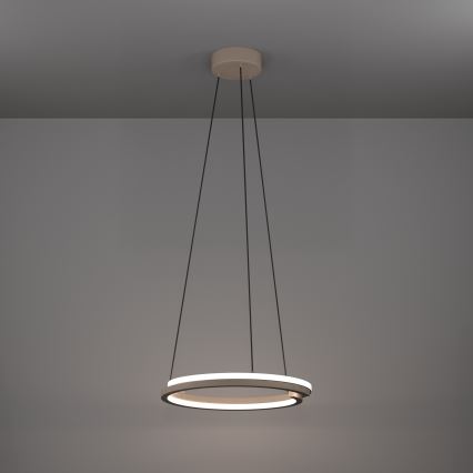 Eglo - LED hämardatav rippvalgusti kaablil 2xLED/20W/230V 2700-6500K läbimõõt 48 cm beež + kaugjuhtimispult