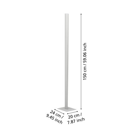 Eglo - LED RGBW hämardatav põrandalamp LED/10,5W/230V + LED/15,2W hall