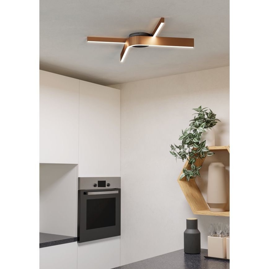 Eglo - LED RGBW hämardatav laelamp 2xLED/18W/230V 2700-6500K vaskne/must