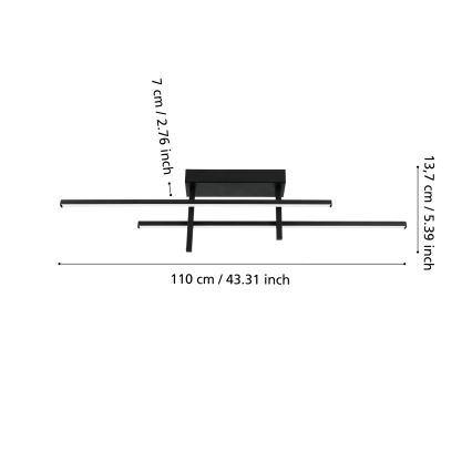 Eglo - LED-laelamp LED/20W/230V must
