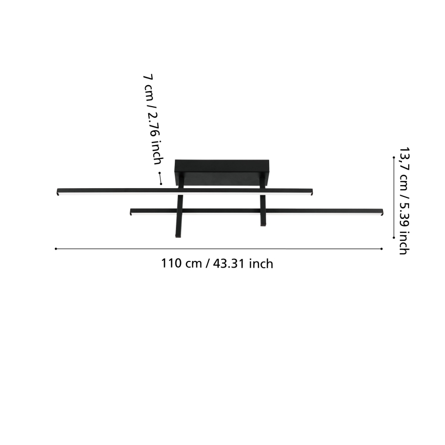 Eglo - LED-laelamp LED/20W/230V must
