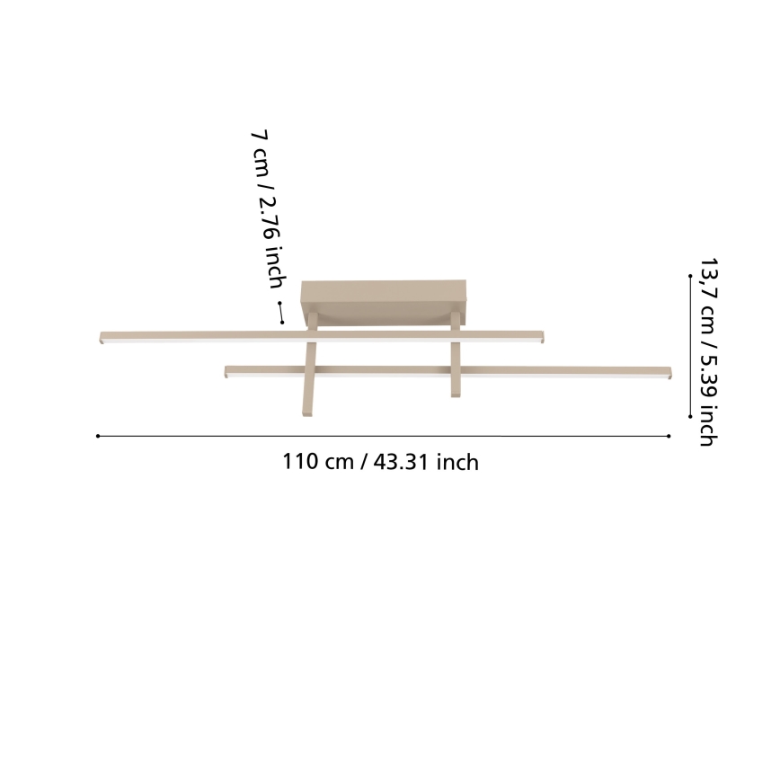 Eglo - LED laelamp LED/20W/230V beež