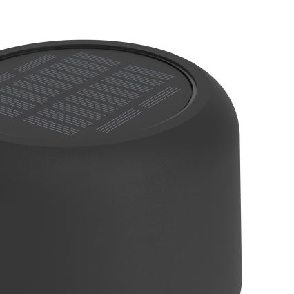 Eglo - LED päikesepaneeliga laetav puutetundlik põrandalamp LED/2,8W/3,7V 1800 mAh IP44 must