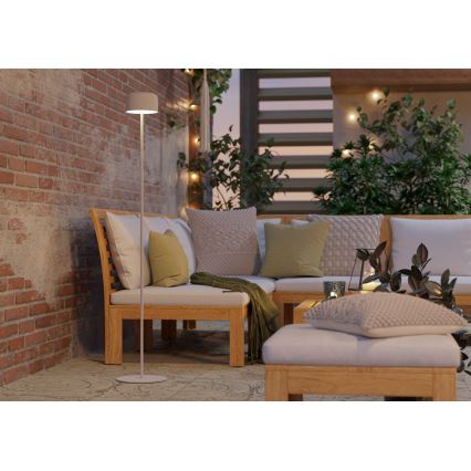 Eglo - LED päikesepaneeliga laetav puutetundlik põrandalamp LED/2,8W/3,7V 1800 mAh IP44 valge