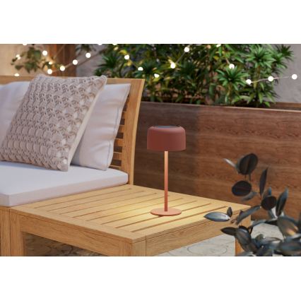 Eglo - LED päikesepaneeliga laetav puutetundlik laualamp LED/2,8W/3,7V 1800 mAh IP44 oranž