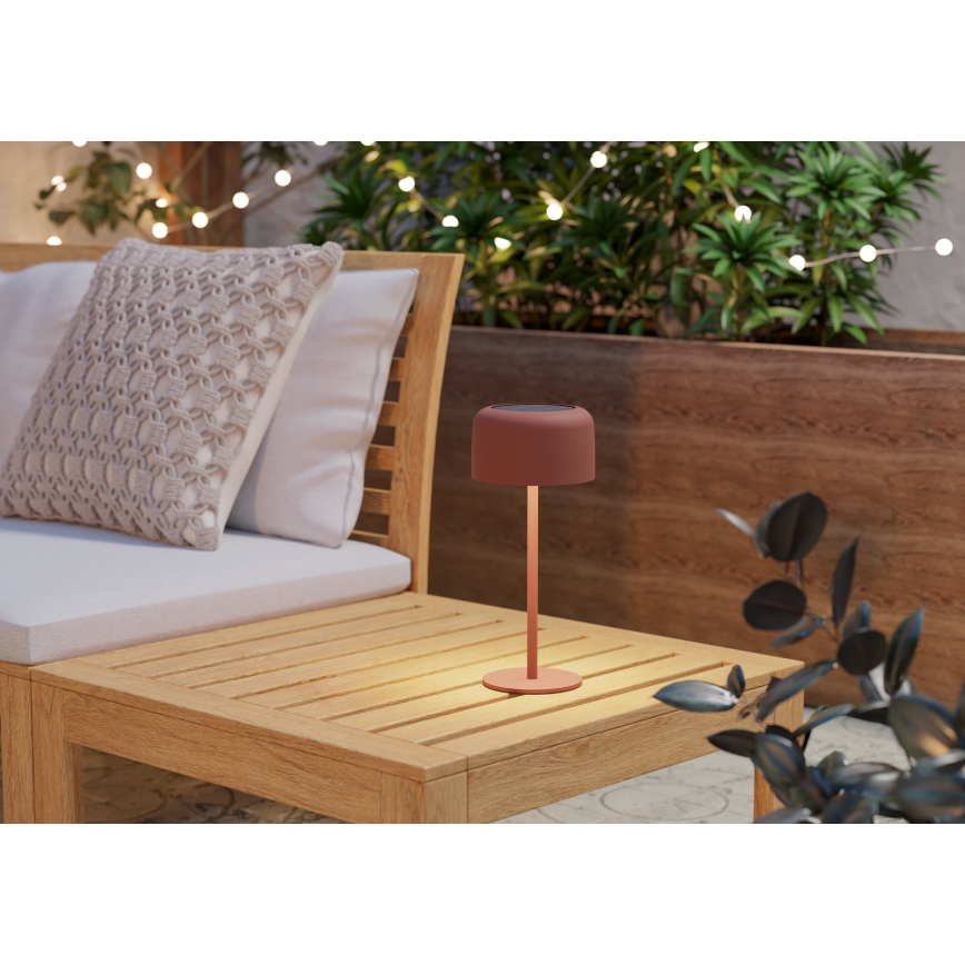 Eglo - LED päikesepaneeliga laetav puutetundlik laualamp LED/2,8W/3,7V 1800 mAh IP44 oranž