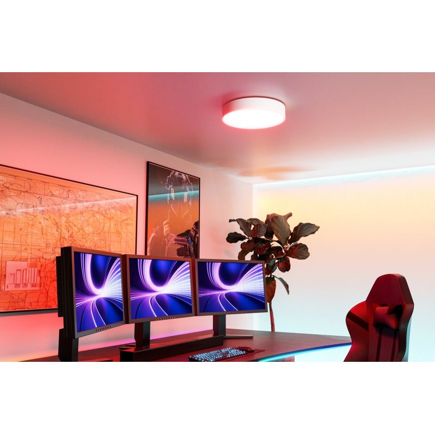 Eglo - LED RGBW hämardatav laelamp LED/15W/230V 2700-6500K läb. 39cm valge