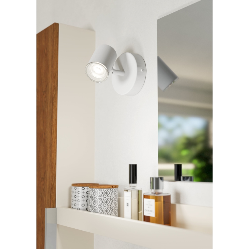 Eglo - Vannitoa seinale kinnitatav punktvalgusti 1xGU10/5W/230V IP44 valge