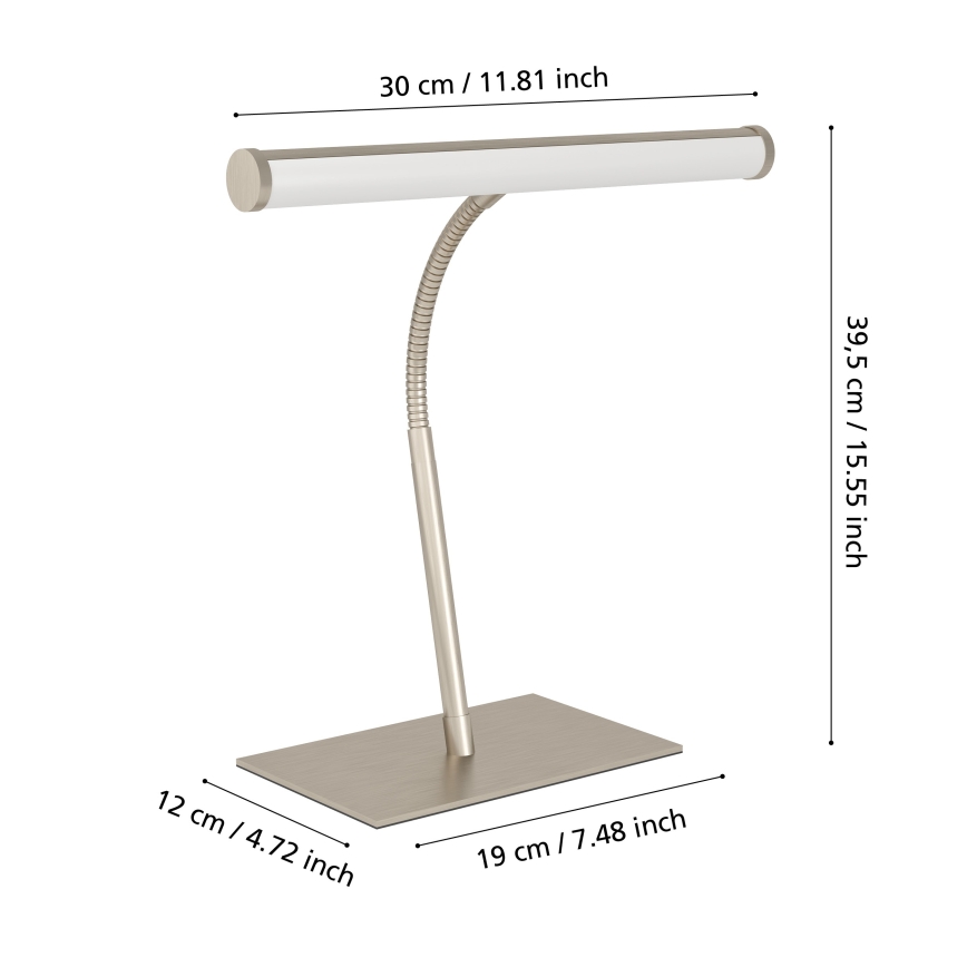 Eglo - Hämardatav puutetundlik LED-laualamp LED/5W/230V 2700/4000/6500K mattkroom