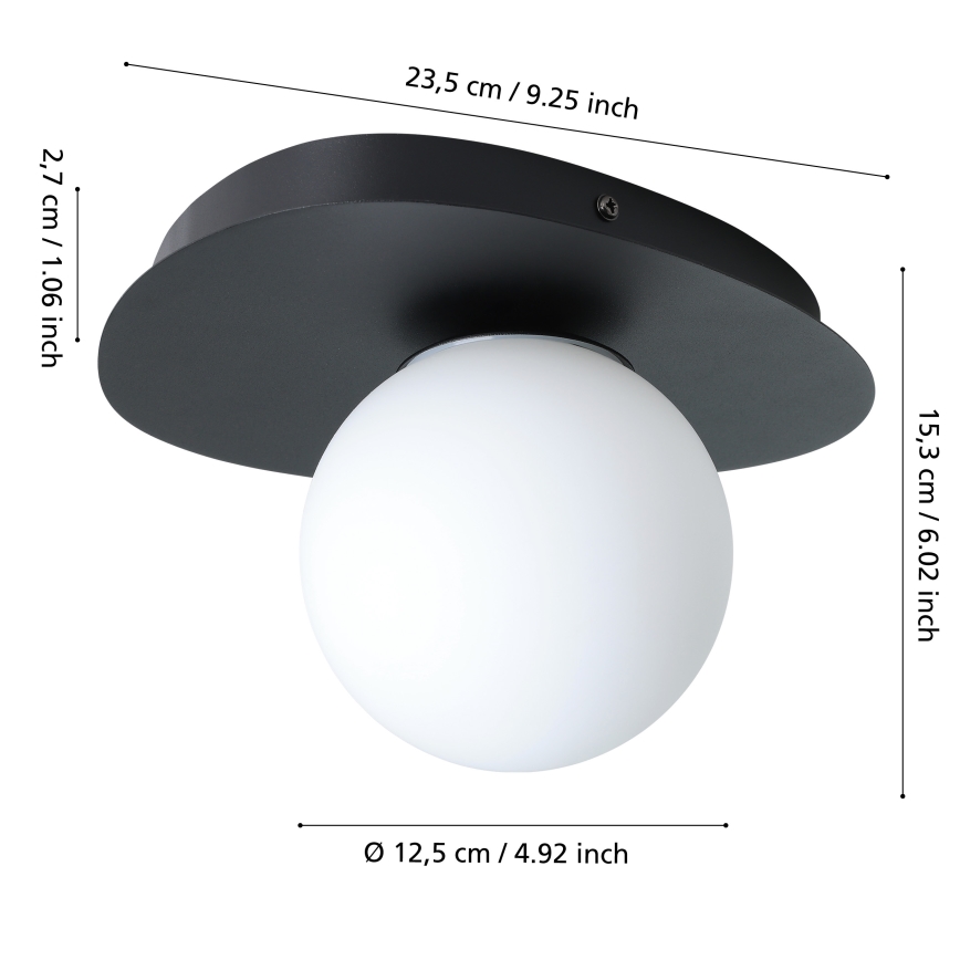 Eglo - LED vannitoa seinavalgusti 1xG9/4,2W/230V IP44 must
