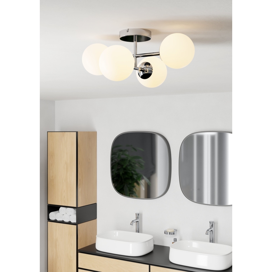 Eglo - LED vannitoa pinnapealne laelamp 4xG9/4,2W/230V IP44 läikiv kroom