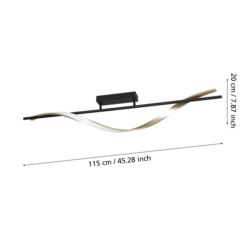 Eglo - LED laelamp LED/20W/230V 2700/4000/6500K must/kuldne