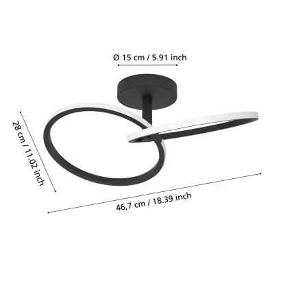 Eglo - LED laelamp LED/12W/230V 2700/4000/6500K must