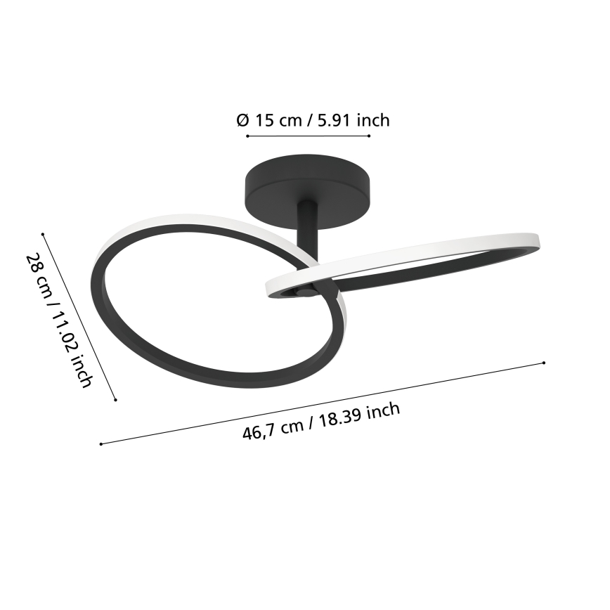 Eglo - LED laelamp LED/12W/230V 2700/4000/6500K must