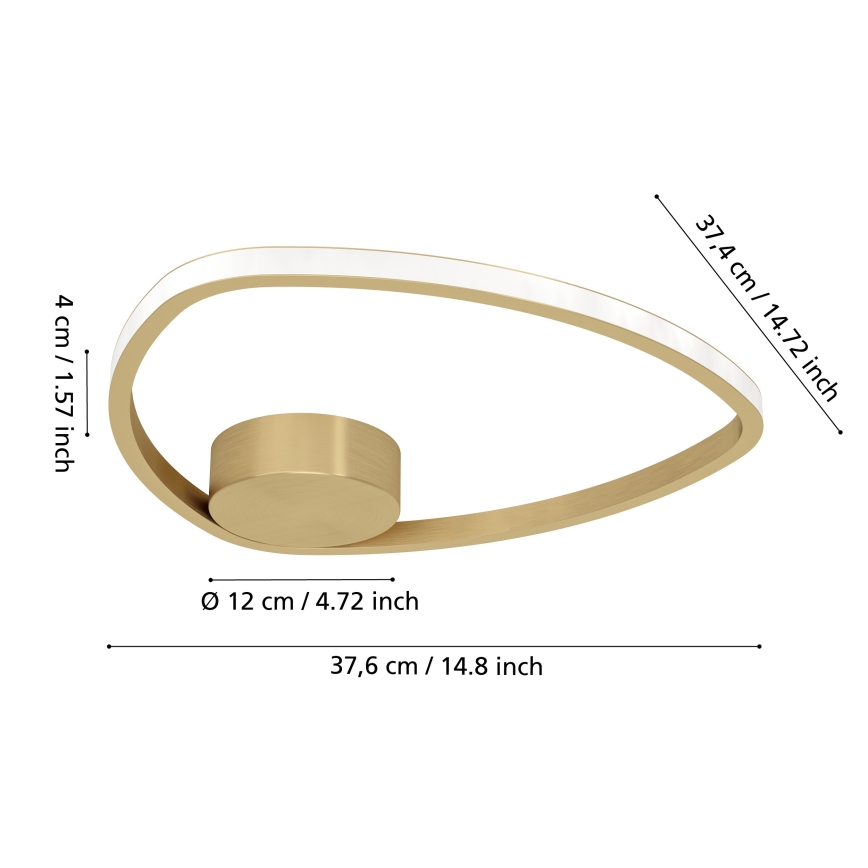 Eglo - LED-laelamp LED/9,7W/230V läbimõõt 37,5 cm kuldne