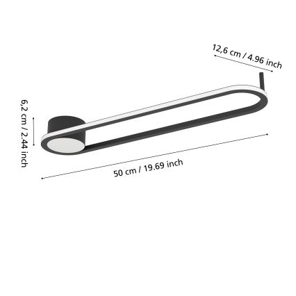 Eglo - LED laelamp LED/24W/230V 2700/4000/6500K must