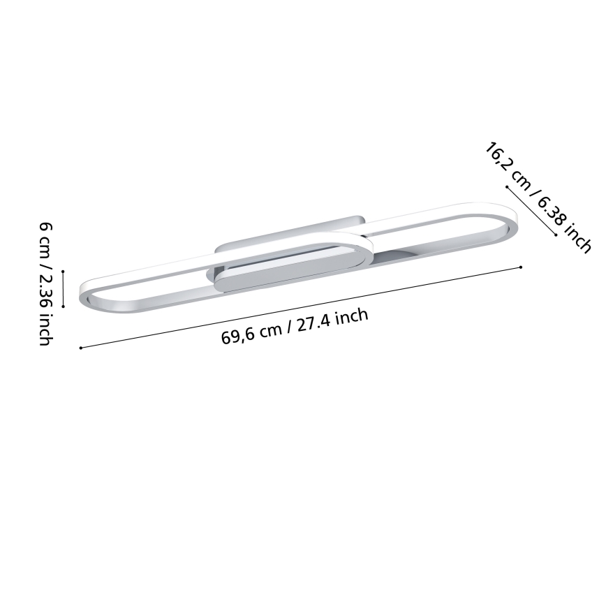 Eglo - LED laevalgusti LED/20W/230V 2700/4000/6500K läikiv kroom
