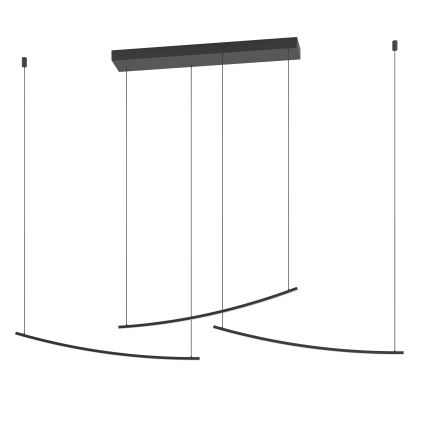 Eglo - hämardatav LED-ripatslühter kaabliga LED/22W/230V 2700/4000/6500K must