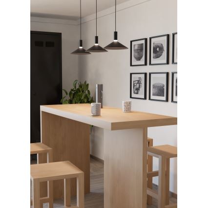 Eglo - LED RGBW hämardatav kaabliga rippvalgusti 3xLED/7,5W/230V 2700-6500K must