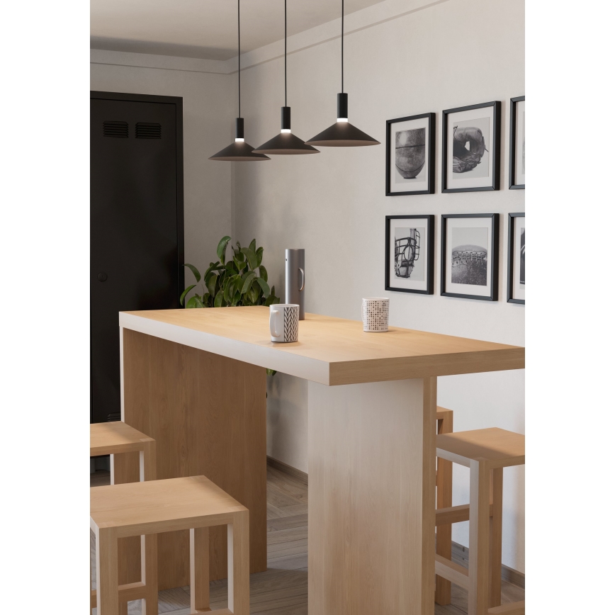 Eglo - LED RGBW hämardatav kaabliga rippvalgusti 3xLED/7,5W/230V 2700-6500K must