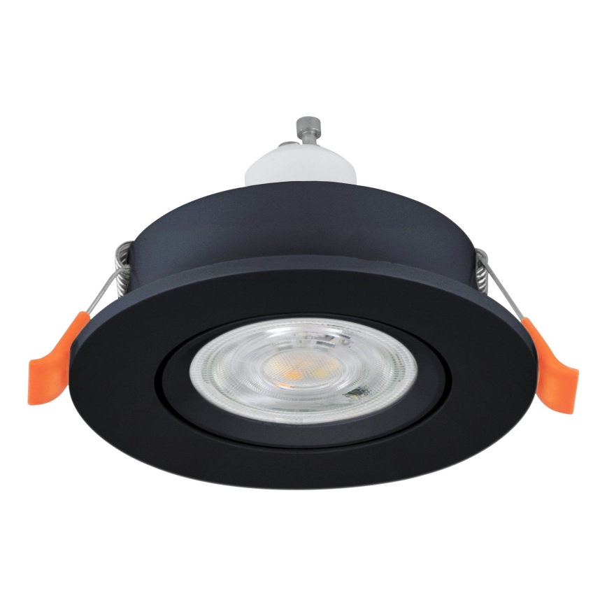 Eglo - LED vannitoa süvistatav suunavalgusti 1xGU10/4,5W/230V IP44 must