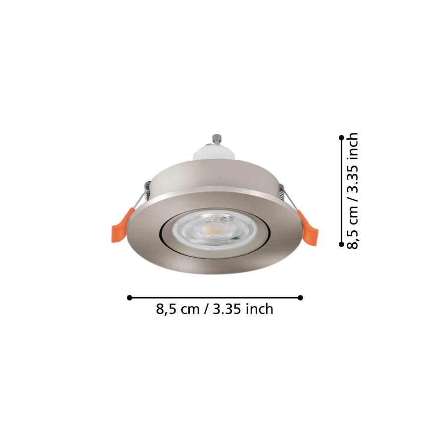 Eglo - LED vannitoa süvistatav laevalgusti 1xGU10/4,5W/230V IP44 mattkroom