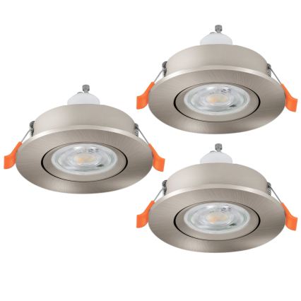 Eglo - KOMPLEKT 3x LED vannitoa lae-spotivalgustit, 1xGU10/4,5W/230V, IP44, mattkroom