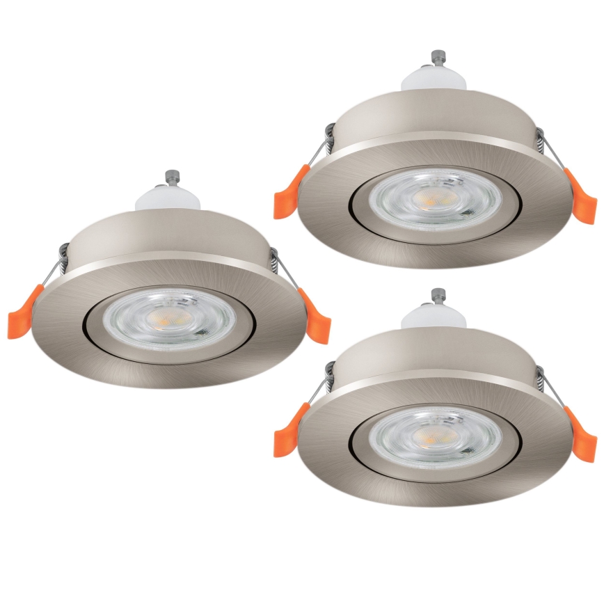 Eglo - KOMPLEKT 3x LED vannitoa lae-spotivalgustit, 1xGU10/4,5W/230V, IP44, mattkroom