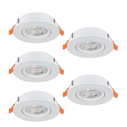 Eglo - KOMPLEKT 5x LED süvistatav laespott LED/4,8W/230V 2700/4000/6500K valge