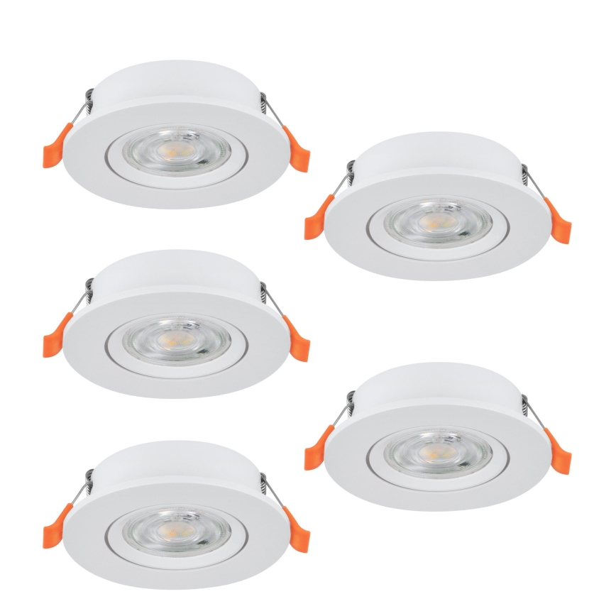 Eglo - KOMPLEKT 5x LED süvistatav laespott LED/4,8W/230V 2700/4000/6500K valge