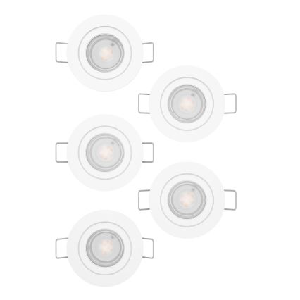 Eglo - KOMPLEKT 5x LED süvistatav laespott LED/4,8W/230V 2700/4000/6500K valge