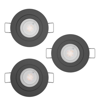 Eglo - komplekt 3x LED süvistatav spot-valgusti LED/4,8W/230V 2700/4000/6500K must