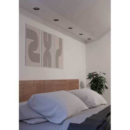 Eglo - komplekt 3x LED süvistatav spot-valgusti LED/4,8W/230V 2700/4000/6500K must