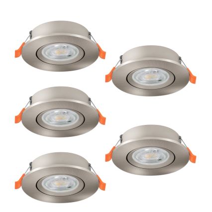 Eglo - 5-osaline LED laesse süvistatavate punktvalgustite komplekt LED/4,8W/230V 2700/4000/6500K mattkroom