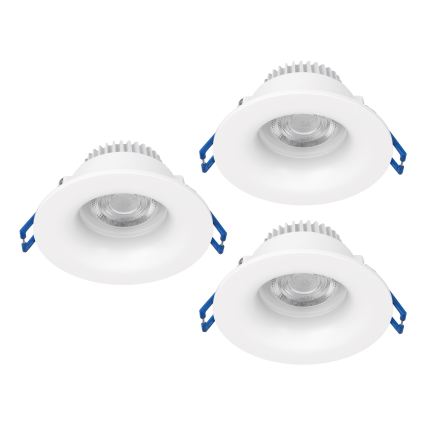 Eglo - komplekt 3x LED vannitoa süvistatavad laevalgustid LED/4,9W/230V 2700/4000/6500K läbimõõt 8,8 cm IP65 valge