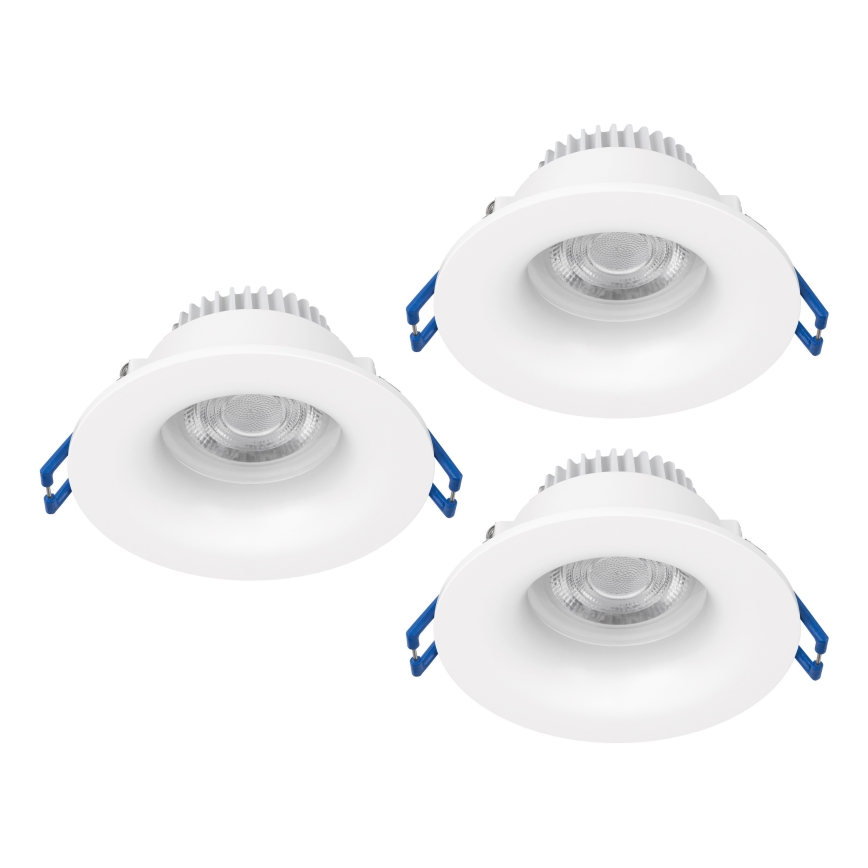 Eglo - komplekt 3x LED vannitoa süvistatavad laevalgustid LED/4,9W/230V 2700/4000/6500K läbimõõt 8,8 cm IP65 valge