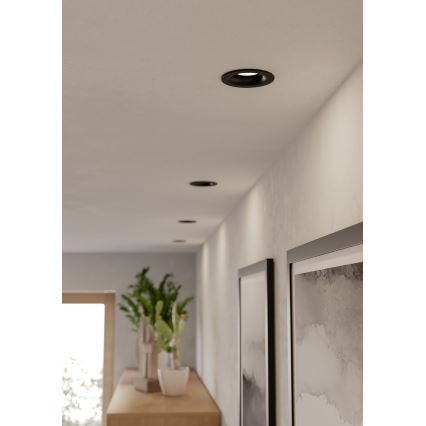 Eglo - LED-vannitoa süvistatav laevalgusti LED/4,9W/230V 2700/4000/6500K läbimõõt 8,8 cm IP65 must