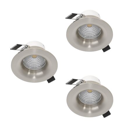 Eglo - Komplekt 3x hämardatav süvistatav LED-laevalgusti LED/4,8W/230V läbimõõt 8,8 cm mattkroom